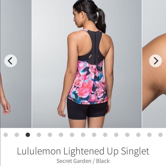 lululemon SECRET GARDEN Lightened Up Singlet - no size, most likely 4 - Picture 4 of 10